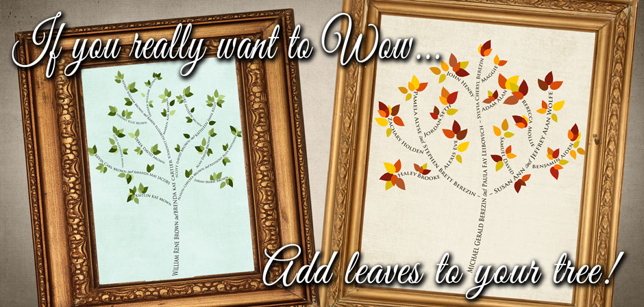 family tree art with leaves examples